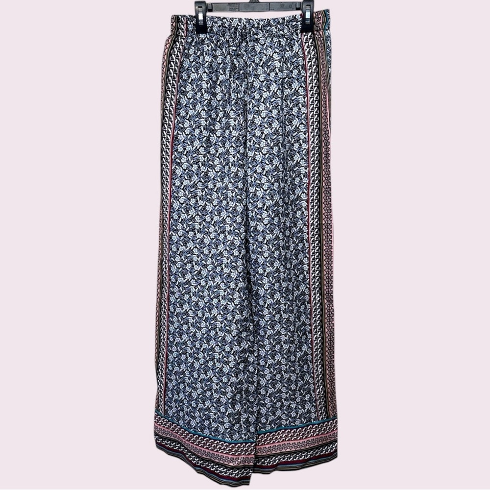 Intermix silk print pants